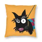 Модная забавная шотландская подушка, украшение на заказ, квадратная шотландская собака терьера, наволочка для дивана