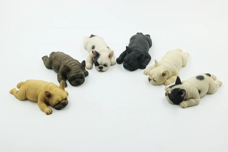 Модный Французский бульдог миниатюрная модель собаки с имитацией животного