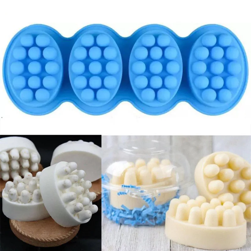 

1 Hole Oval Silicone Soap Molds For Massage Therapy Bar Soap Making Tools DIY Homemade Spa Soaps Mould Silicone Soap Molds Forms