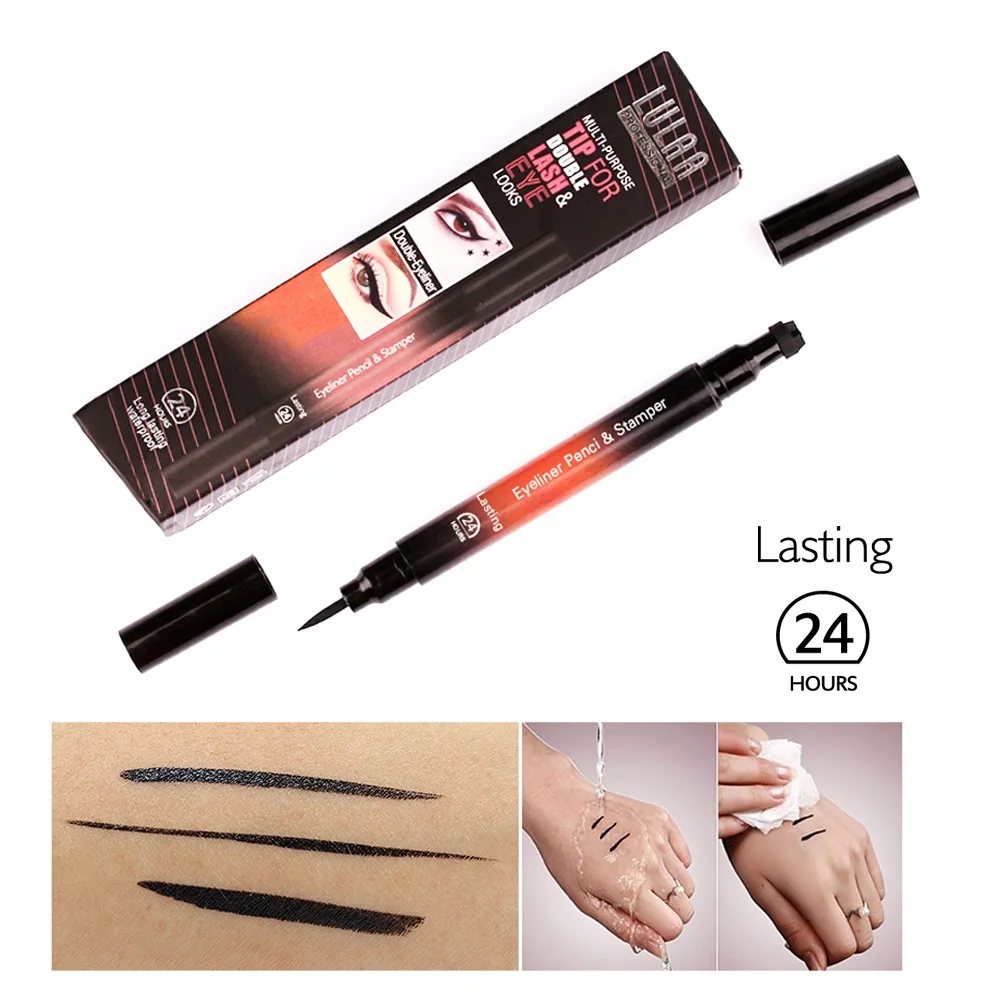 Водостойкая Подводка для глаз LULAA стойкая Мягкая Черная косметическая подводка