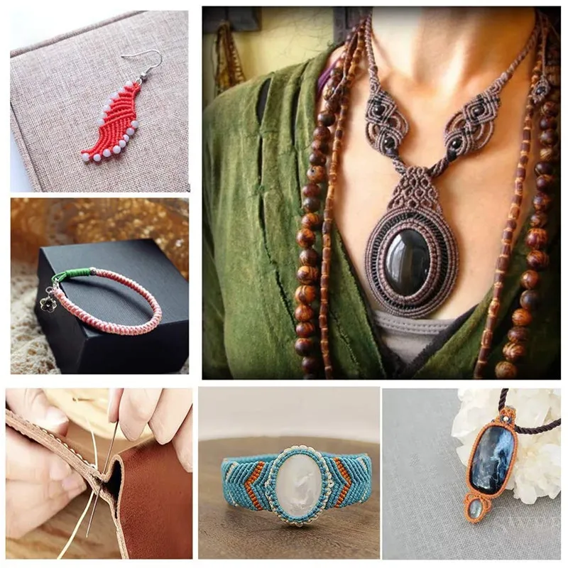 MIUSIE 36 цветов вощеная нить шнур 1188 ярдов цветная кожаная швейная ручная строчка