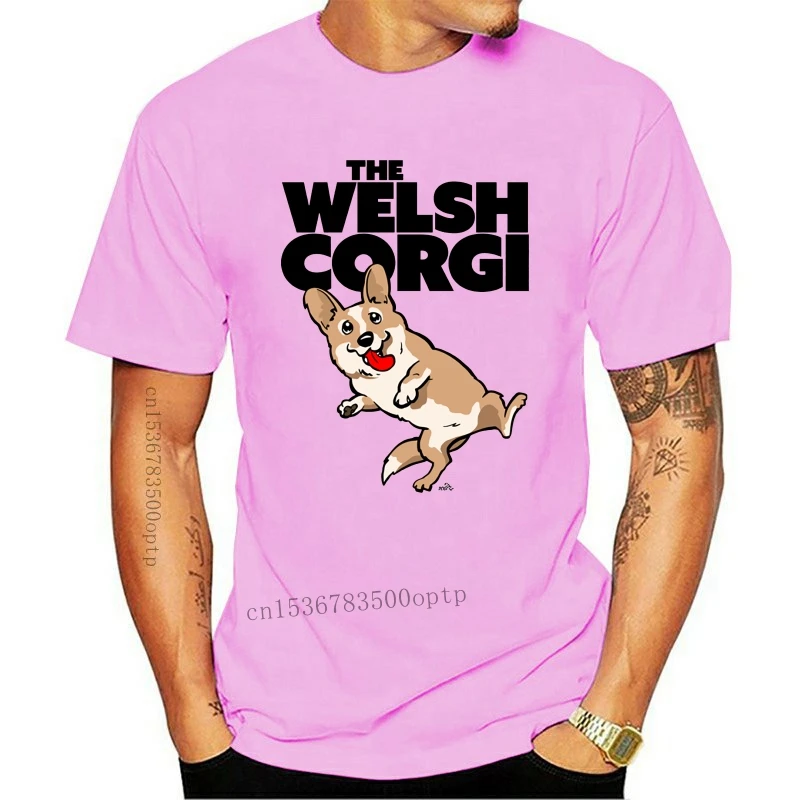 

New Welsh Corgi Dog T-shirt cotton round neck custom short-sleeved mens loose T-shirt 2021 fashion boyfriend 3XL