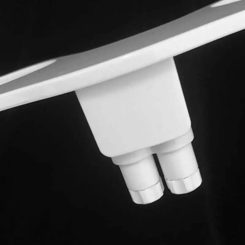 

3/8'' Bathroom Ultra-Thin Cold Water Toilet Bidet Self-Cleaning Double Nozzle Toilet Seat Attachment with Mobile Phone Holder