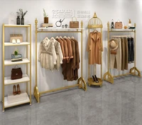 womens shelves clothing stores display racks floor standing multi layer shoe bags display racks height adjustable gold han