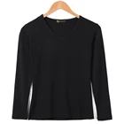 Женские топы с длинным рукавом, сезон весна-осень 2020, футболка, Женская Базовая футболка, футболка в Корейском стиле, хлопковая футболка, новая модель