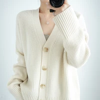 lafarvie winter wool blends knit cardigan sweater korean fashion top femme women clothing casaco feminino manga larga oversized