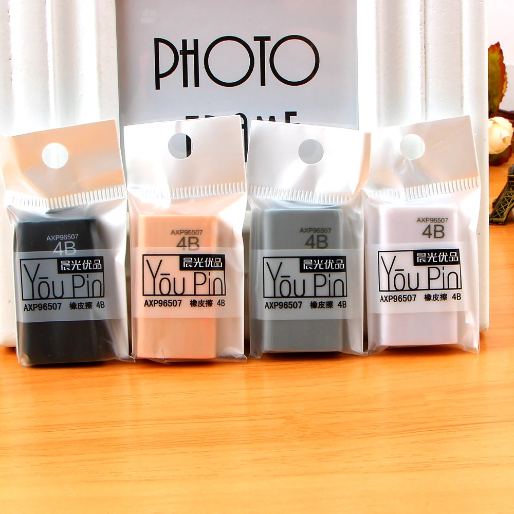 4 шт./лот резиновый ластик креативный 4B карандаш очиститель материал подарок