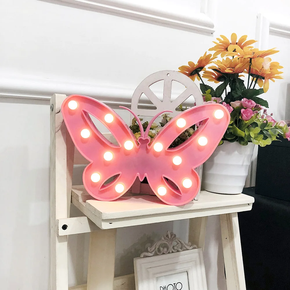Бабочка Форма Ночной светильник светодиодный ing декоративный 3D s ночной