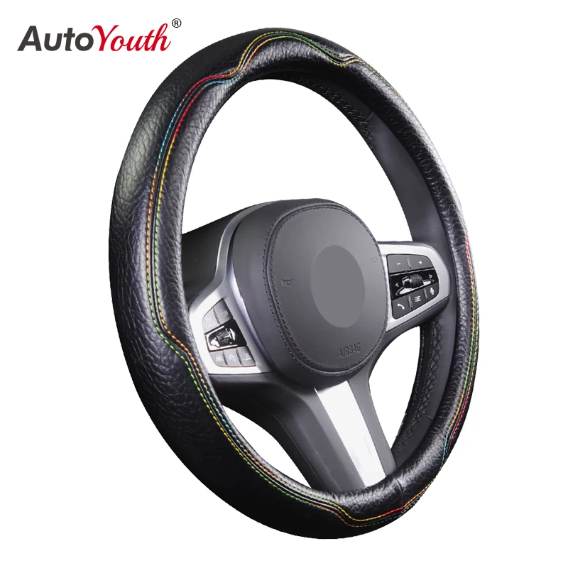 

Чехол на руль AUTOYOUTH, кожаный универсальный чехол для руля 37-38 см