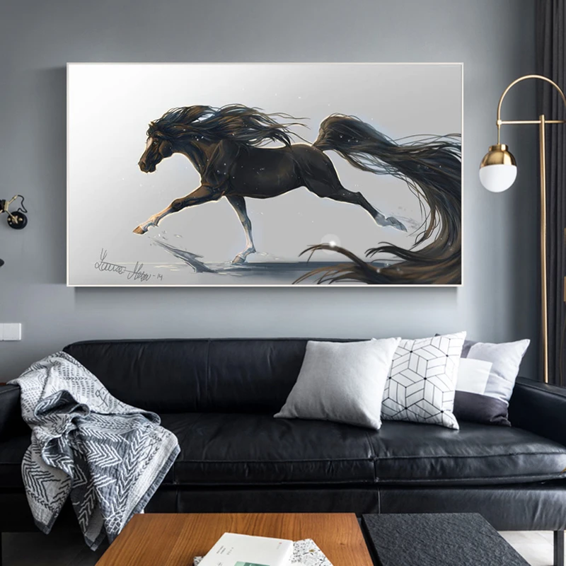 

RELIABLI ART Horse Animal Posters And Prints Abstract Canvas Painting Wall Art For Living Room Decoration Pictures For Home