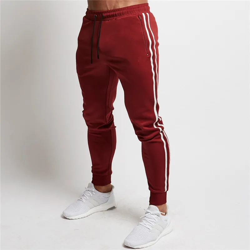 red-pants 2 комплекта спортивной мужской одежды новая толстовка на молнии+ штаны для бега на шнурке мужской костюм с капюшоном модный бренд мужской костюм с курткой - Цвет: red-pants