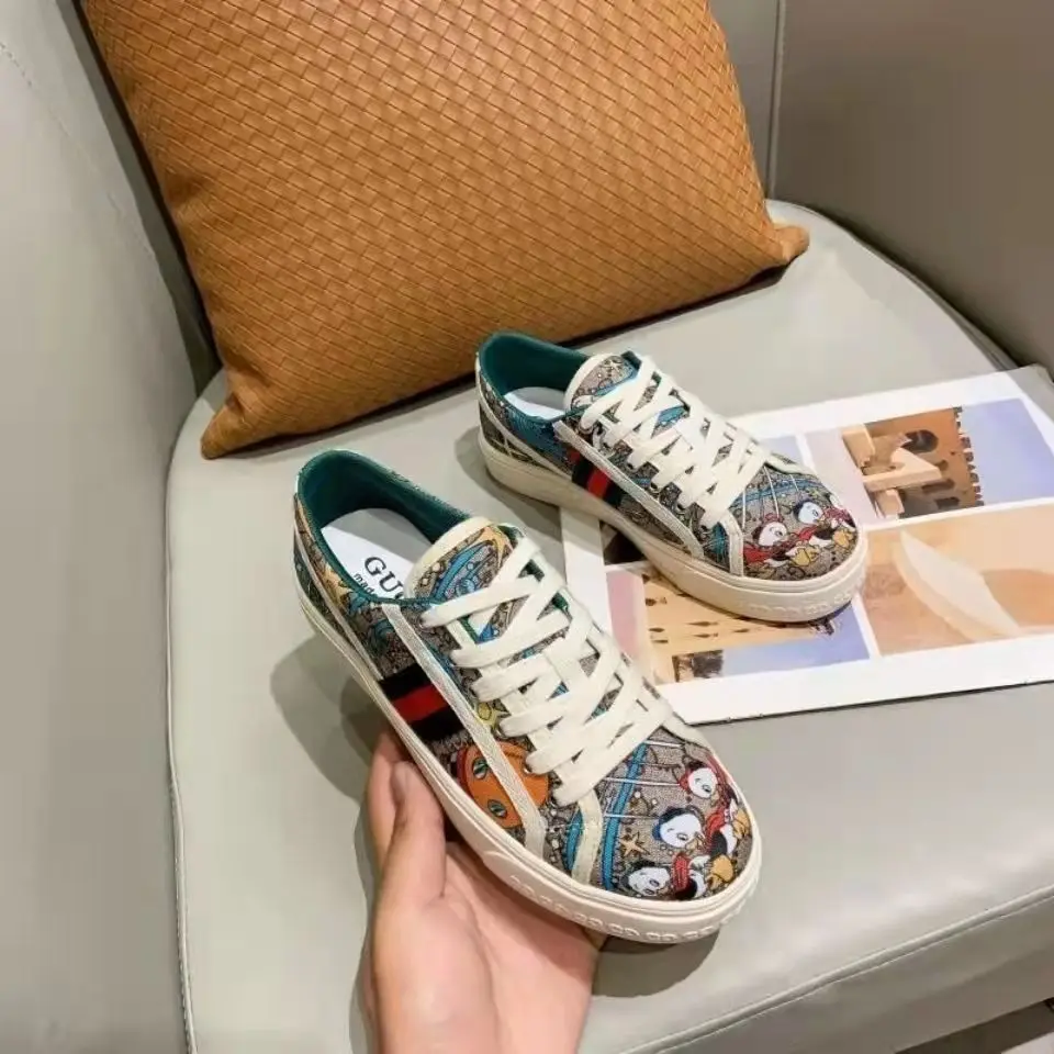 

2021 Spring and Autumn Personality Canvas Women's Shoes Letter Printing Lace-up Breathable Wear-resistant Sneakers
