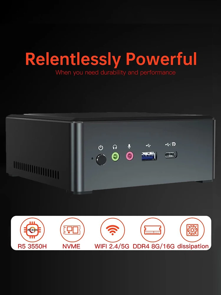 Günstig Mini PC 3550H CPU 128GB/256GB/512GB ROM 4GB/8GB/16GB DDR4 RAM Radeon Vega 8 Graphics Prozessor Windows10 PC Für Home Office
