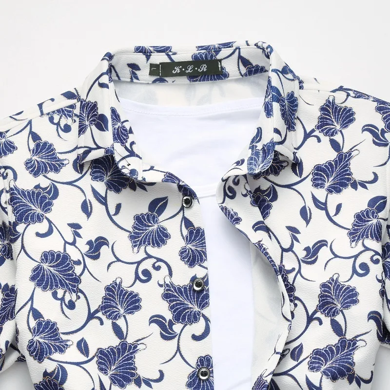 Мужская стрейчевая рубашка с длинным рукавом Размер 6XL/5XL/7XL | одежда