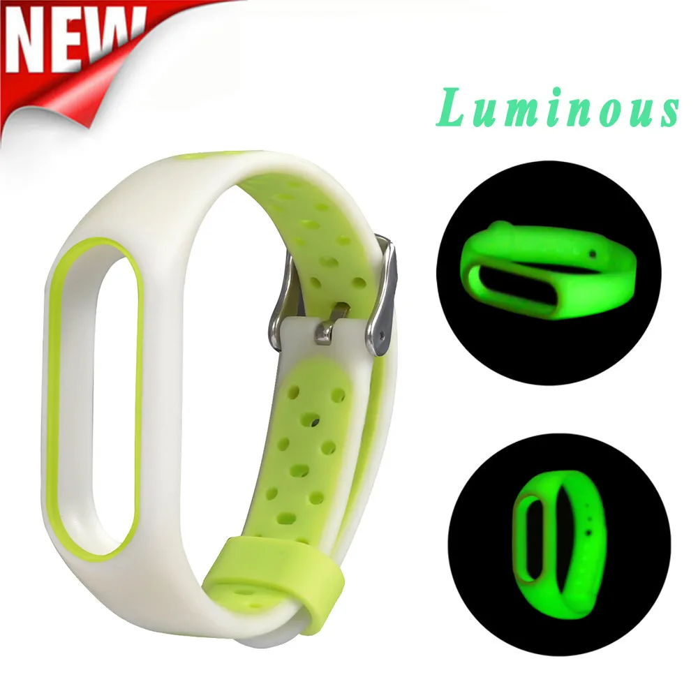 Ремешок для часов Xiaomi Silicon Luminous Stripe TPE ремешок XIAOMI MI Band 2 | Электроника