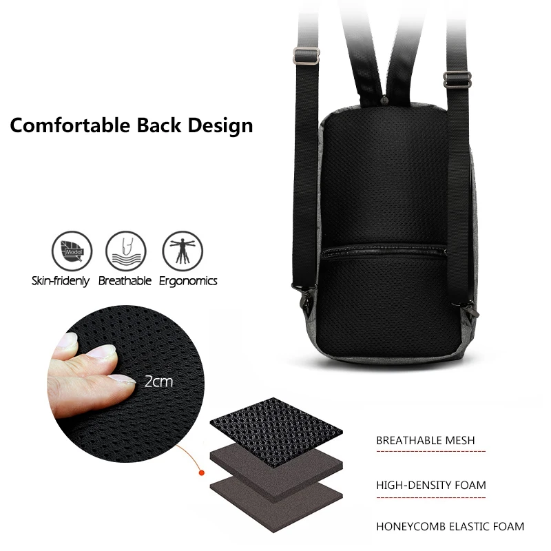 Tigernu Повседневная мужская грудная сумка Кроссбоди Сумки Противоугонная