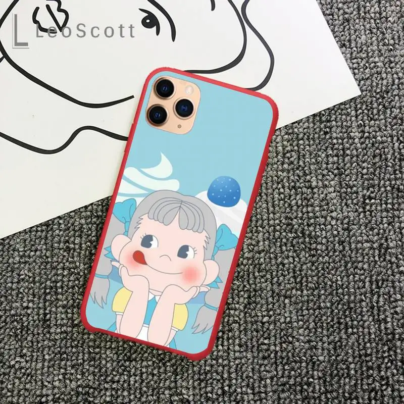 

Fujiya Milky Peko chan Phone Case Candy Color for iPhone 11 12 mini pro XS MAX 8 7 6 6S Plus X 5S SE 2020 XR cover funda shell