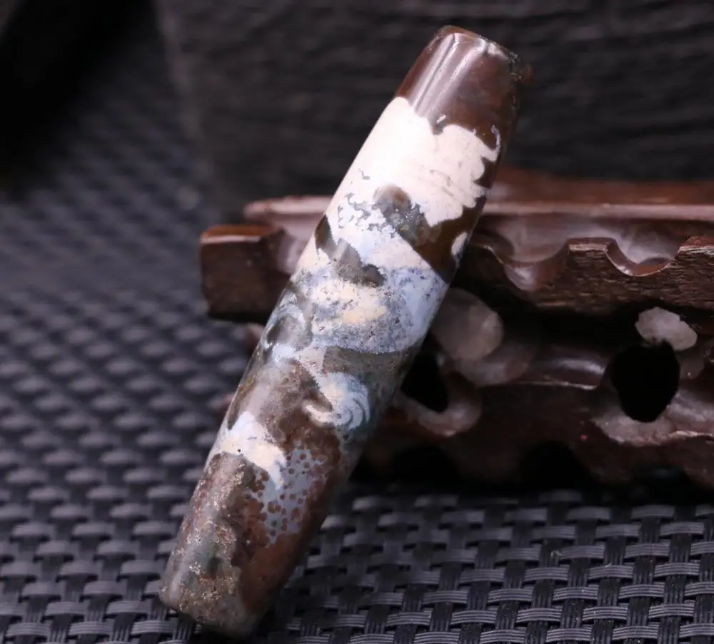 Волшебная сила Тибетский Старый Агат Фул качающийся Дракон L бусины дзи тотемная