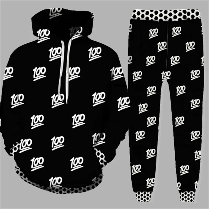 

2020 Fashion 3D Hoodies Suits Men's Sweatshirt Joggers Funny Harajuku Print Set Fall Winter Unisex Tracksuit Pant jacket