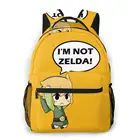 Рюкзак I'm Not Zelda для девочек и мальчиков, дорожные рюкзаки для подростков, школьная сумка