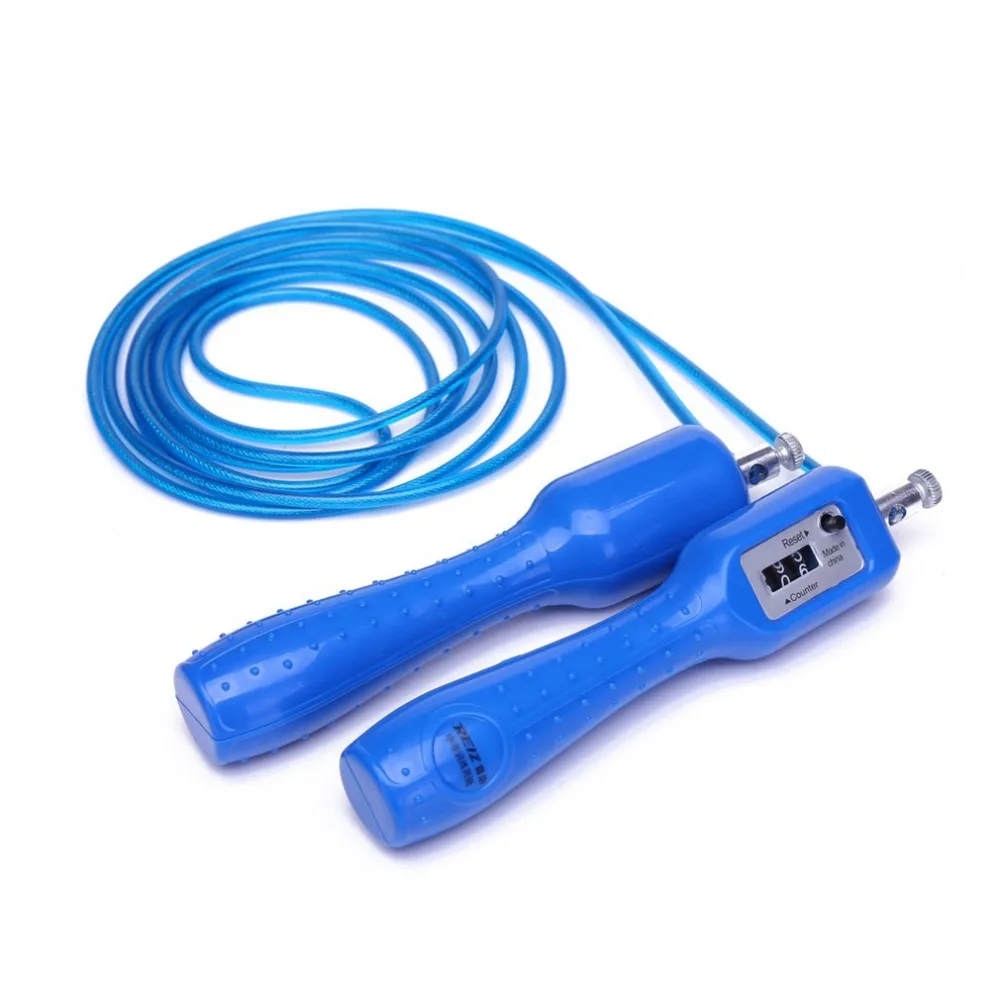 Профессиональный Фитнес стальной провод скакалки со счетчиком спорта