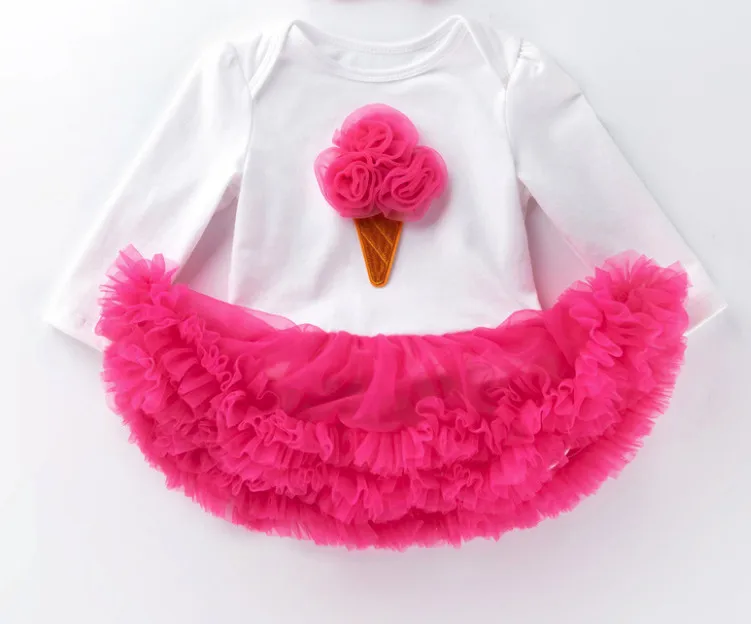 Детские комбинезоны на первый день рождения с цветочным принтом для