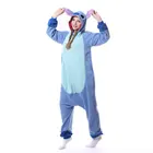 Пижама-комбинезон унисекс Kigurumis для взрослых, милый комбинезон, одежда для сна с синими животными, комбинезон с мультяшным аниме, женская и Мужская домашняя одежда