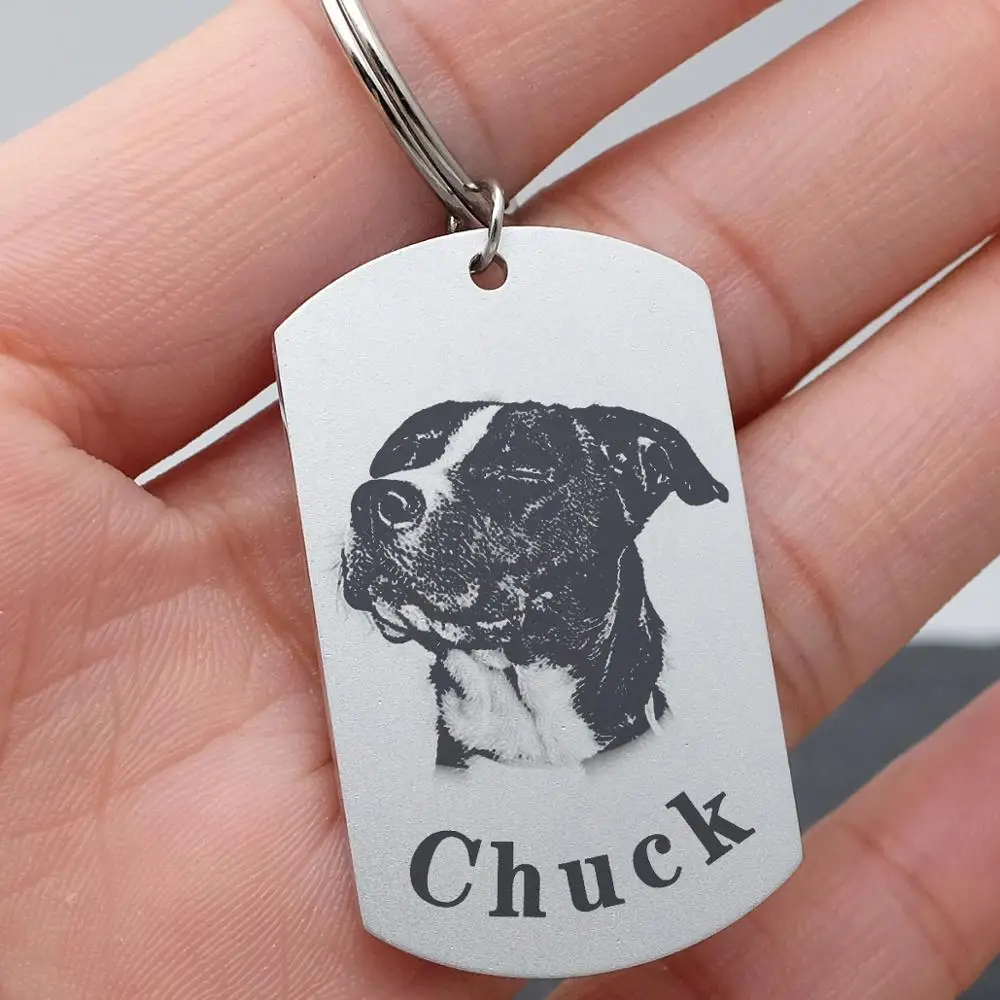 Тег фото собаки Персонализированная бирка идентификации изготовленная на заказ