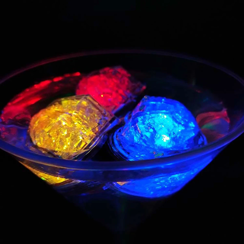 12 шт. Светодиодный светящийся неоновый кубик льда | Дом и сад