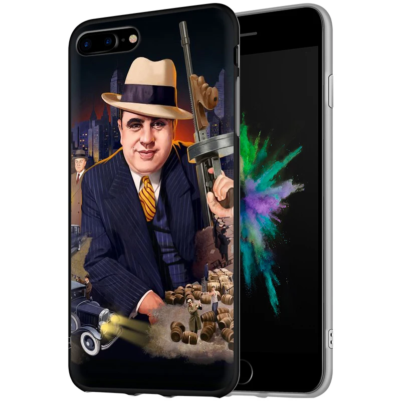 EWAU Al Capone Гангстер Scarface Мягкий силиконовый чехол для телефона iPhone 5 5S SE 6 6s 7 8 plus X XR XS Max