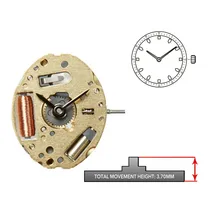 2.6mm Thickness 2 Hands(Hour/Minute) Quartz Watch Movement With Battery&Stem For Miyota 5Y20 Accesso