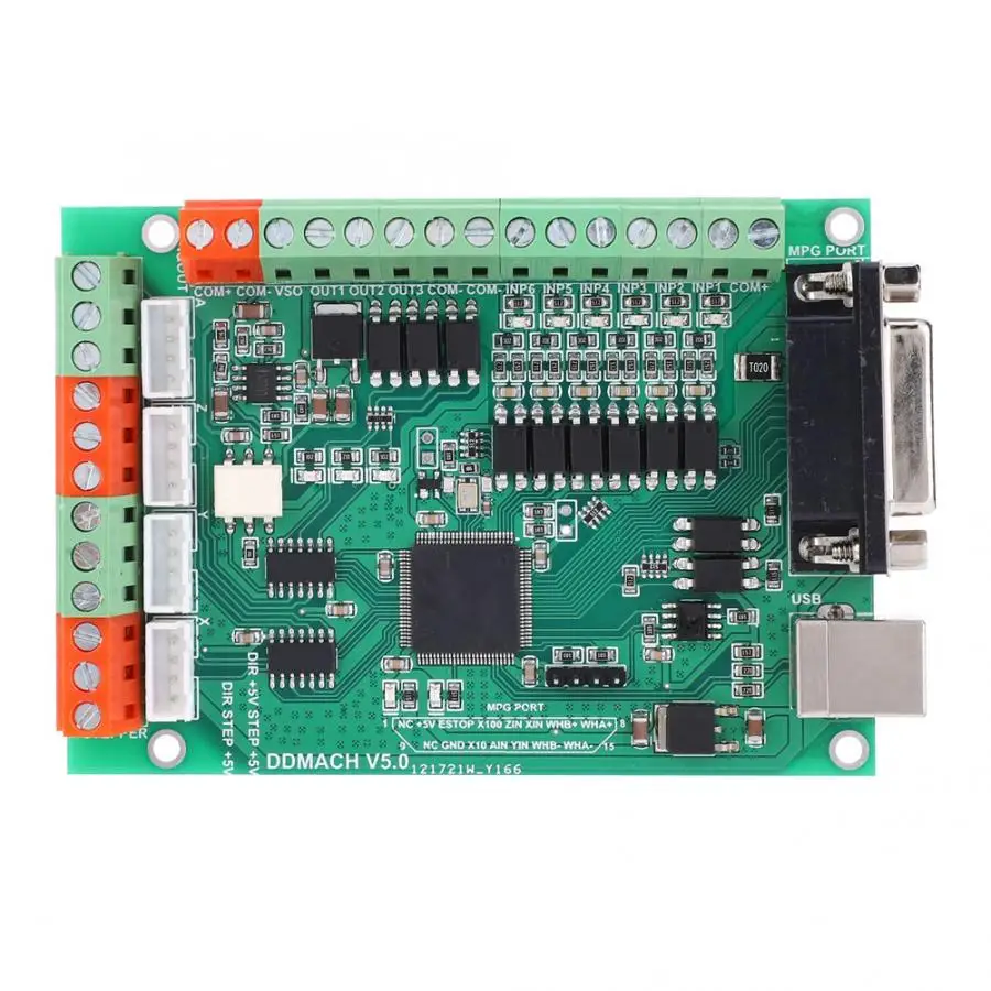 4 осевая движения Управление карта ЧПУ 125 кГц удостоверения личности для Mach3 с USB 5