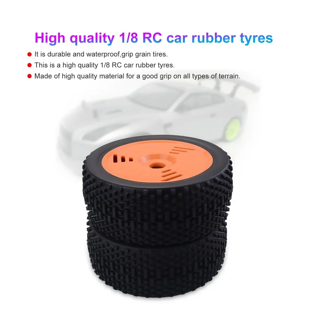 2 шт. 1/8 RC автомобильные резиновые шины пластиковые колеса для Redcat Team Losi VRX HSP Carson