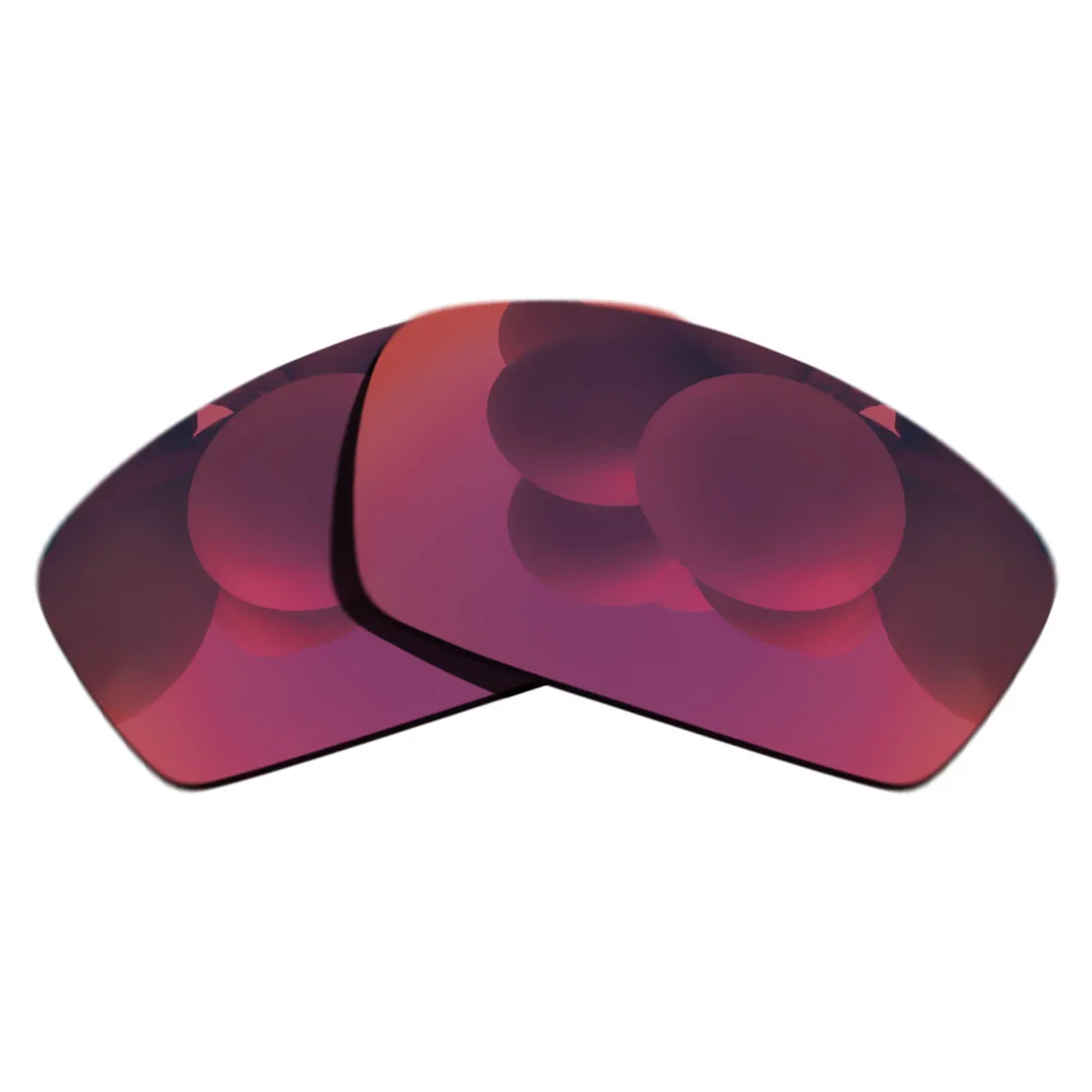 

100% Precisely Cut Polarized Replacement Lenses for Square Whisker Sunglasses Magenta Red Mirrored Coating Color- Choices