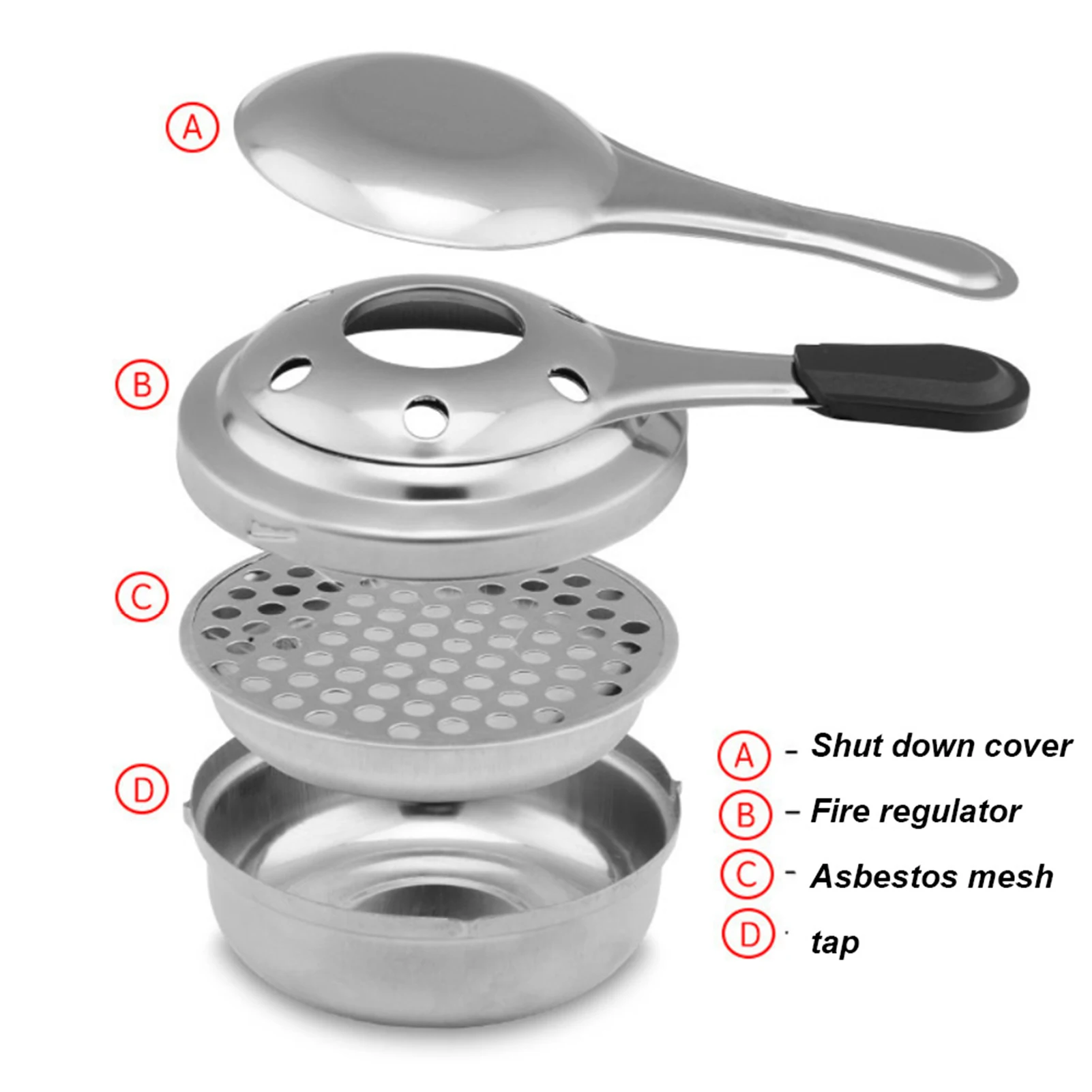 9 5 см ветрозащитная горелка для фондю портативная уличная из нержавеющей стали