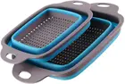Складной дуршлаг набор из 2 силиконовых квадратных ситечков с ручкой для кухни слив продуктов Макарон овощи фрукты и мясо