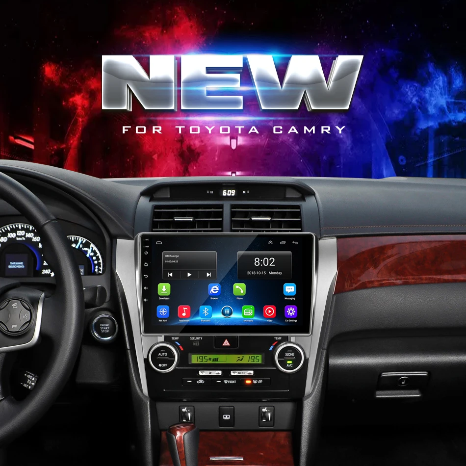 Для Toyota Camry 8 50 55 2012- Android 8,1 2 Din автомагнитола 2G+ 32G coche плееры навигация gps головное устройство RDS тюнер 2din