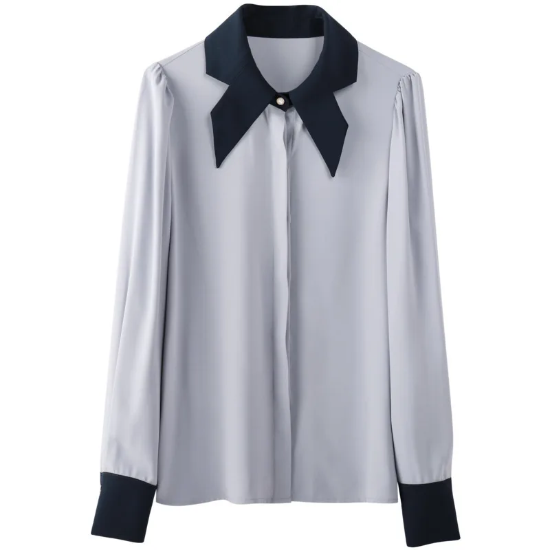 

In the spring of the new women's clothing professional OL commuter long-sleeved chiffon shirt female temperament