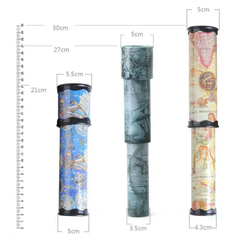 

30/27/21cm Kids Scalable Rotating Kaleidoscopes Advanced Rotation Adjustable Fancy Color World Toys toys for boys