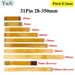 YuXi 31 Pin FFC FPC Гибкий плоский кабель шаг 0,3 мм одинаковая длина направления 28 30 60 75 120 150 200 350 мм
