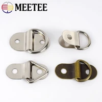 meetee 1030pcs metal d ring buckle u clips arch bridge for handbag bags luggage hanger leather diy hardware crafts accessories