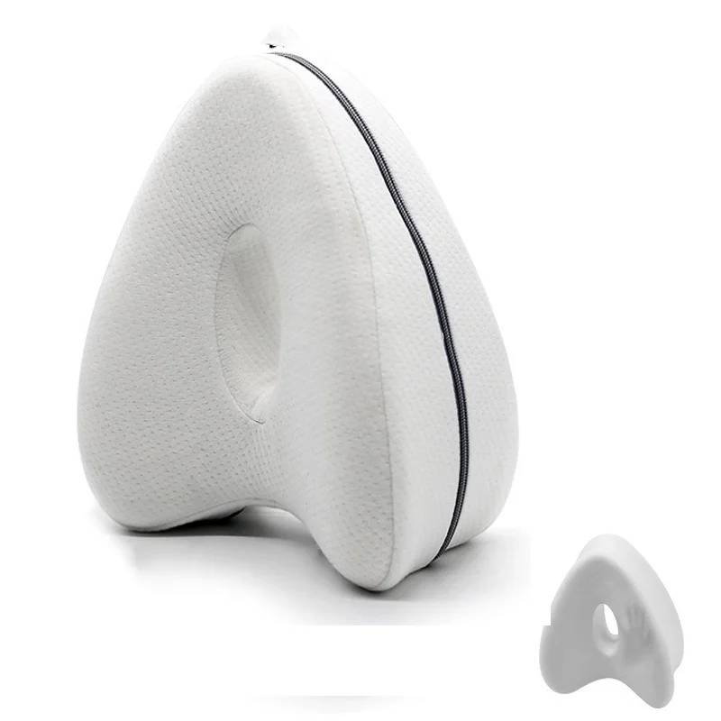 white foam Подушка для ног в форме сердца, медленный отскок, мягкая пена с эффектом памяти, для офиса, портативная, для хранения, защита для шейки матки, забота о здоровье, подушка для ног - Цвет: white foam