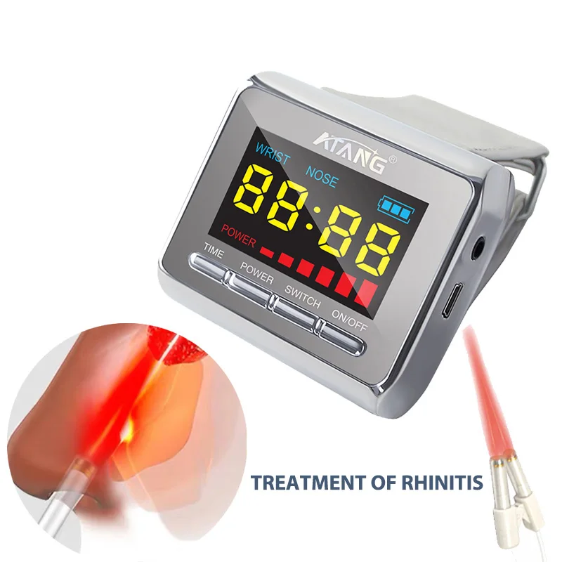 Холодный лазер в ушах терапевтические часы для иглоукалывания лазерная