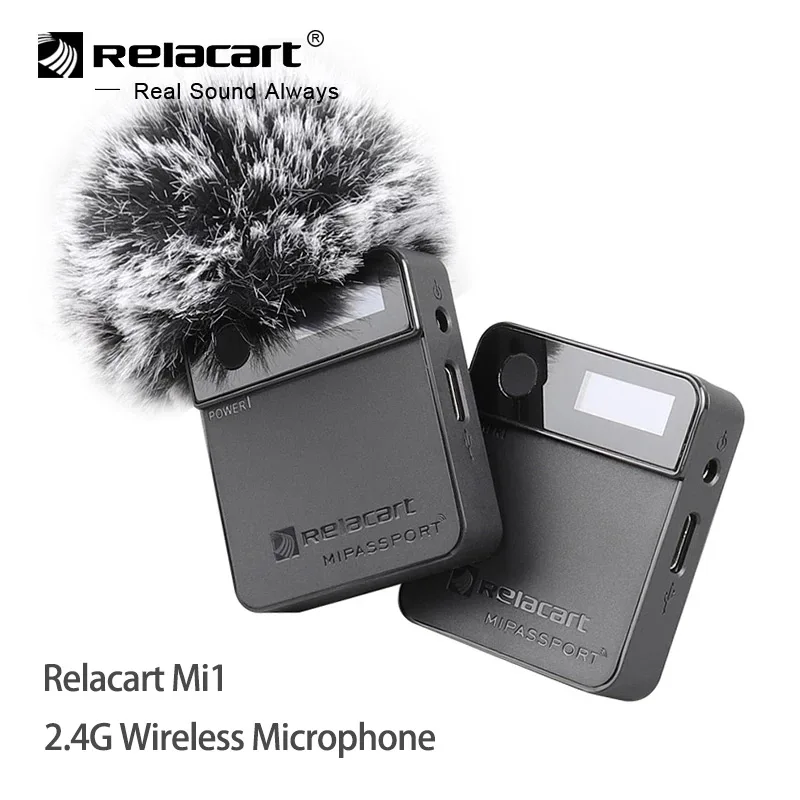 Беспроводная микрофонная система Relacart Mi1 2 4G комплект приемника передатчика