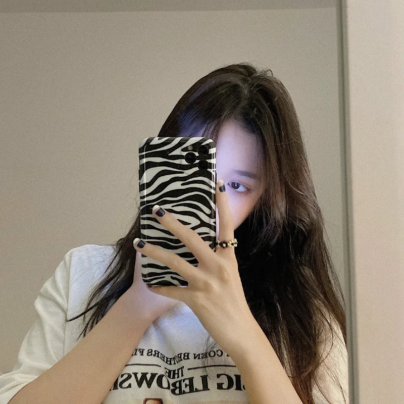 

Hot Zebra pattern mobile phone case is suitable for iPhone11 12Pro Max mini X XR XSMax 8 7PluS anti-drop protective back cover