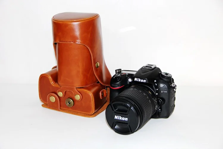 Ретро винтажный Чехол для Камеры из искусственной кожи, сумка для Nikon D5100 D5200 D5300, сумка для камеры, кофе, черный, коричневый
