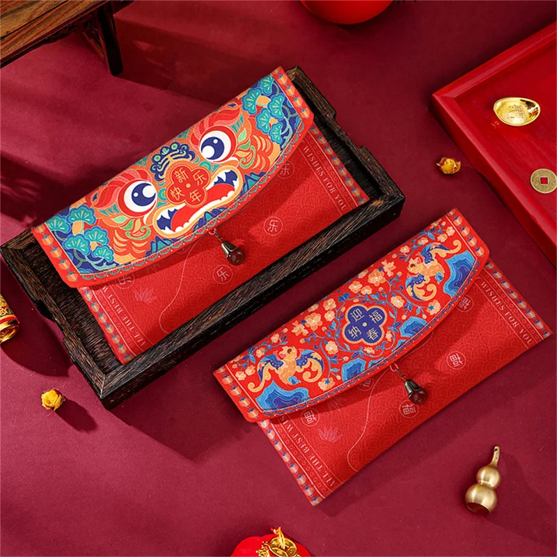 

New Year's Lucky Money Red Envelope Cloth Happy New Year Brocade Tassel Bags