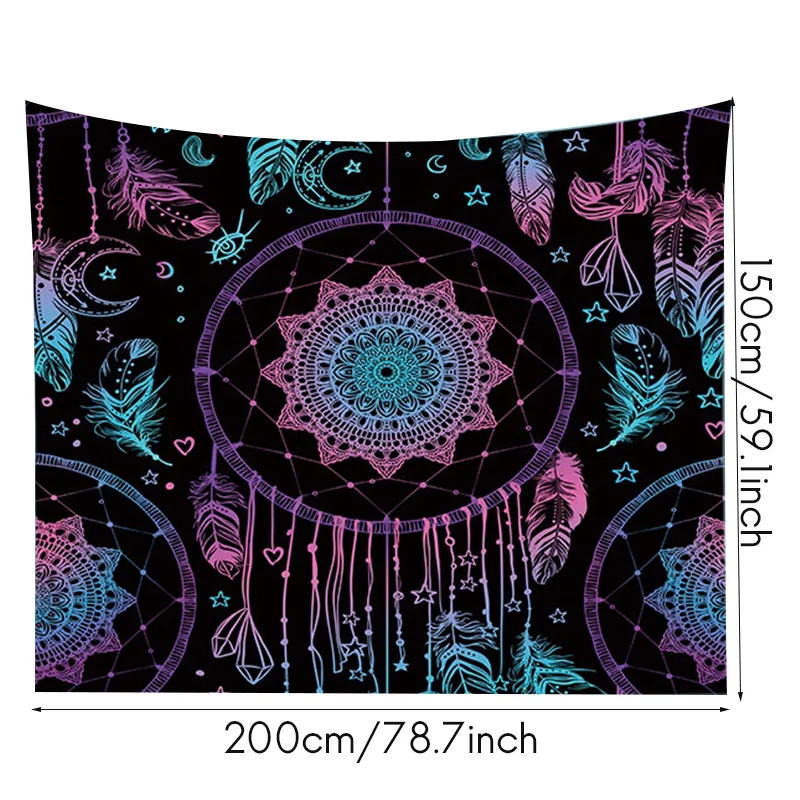

Dreamcatcher Tapestry Bohemian Tapestry Wall Hanging Tapestry Wall Hanging for Bedroom Living Room 59.1Inch
