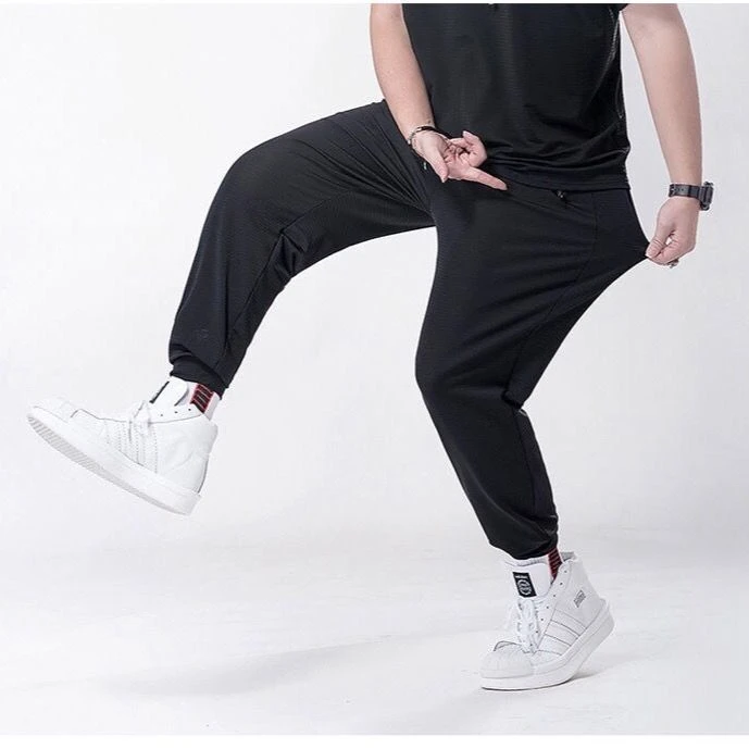 

Main Men's Quick-dry Pants Casual Ice Silk Capri Breathable Ankle Banded Pants Male 2020 New Fashion Trousers