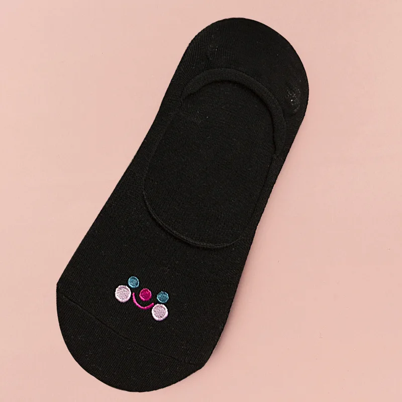 Новое поступление 2020 года Женские невидимые носки с цветочным рисунком